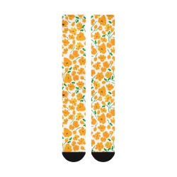 Yellow garden flowers WP Over-The-Calf Socks