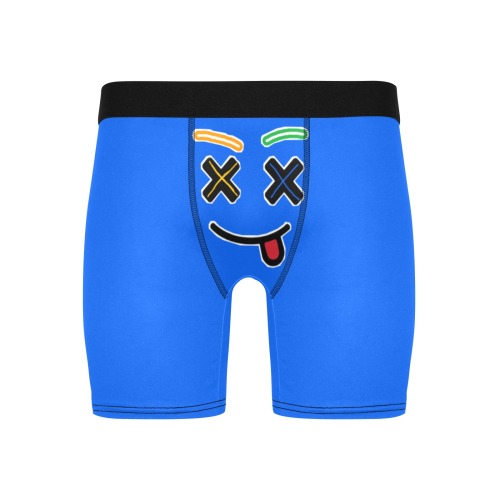Blue X Face Men Underwear 1 Men's Long Leg Boxer Briefs (Model L67)