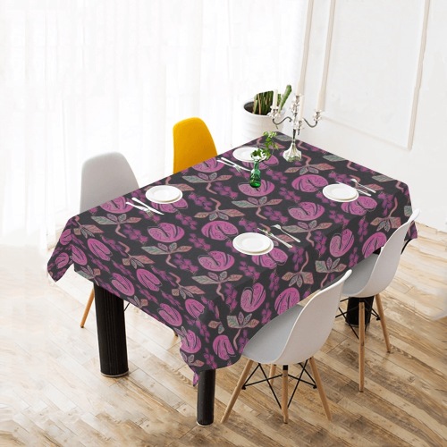 Sweet floral pattern Cotton Linen Tablecloth 52"x 70"