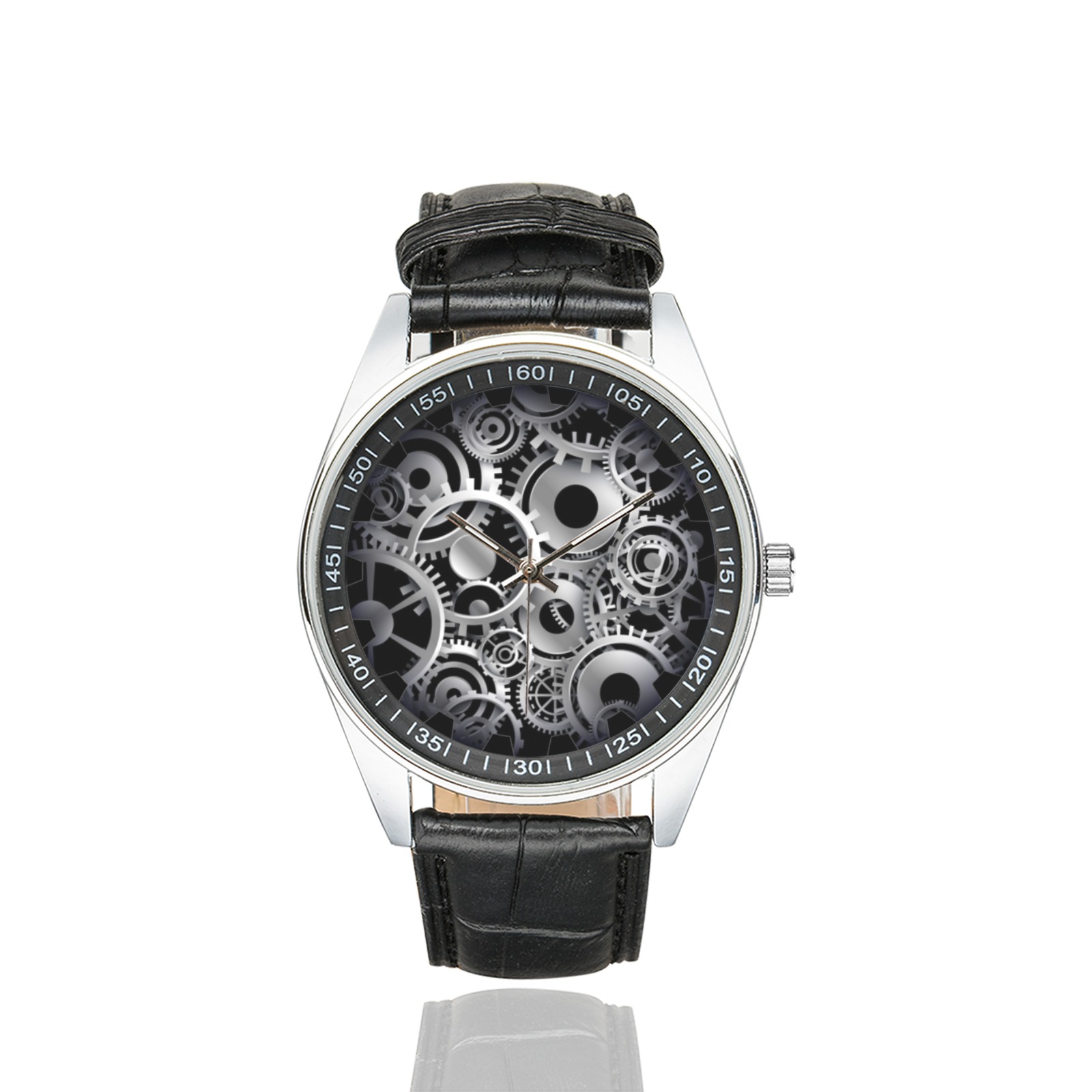 gear 1 p Men's Casual Leather Strap Watch(Model 211)