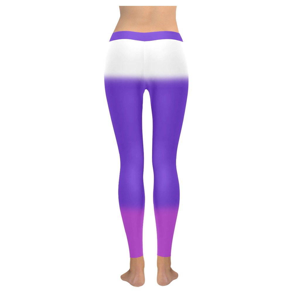 Sweet Ombre Women's Low Rise Leggings (Invisible Stitch) (Model L05)