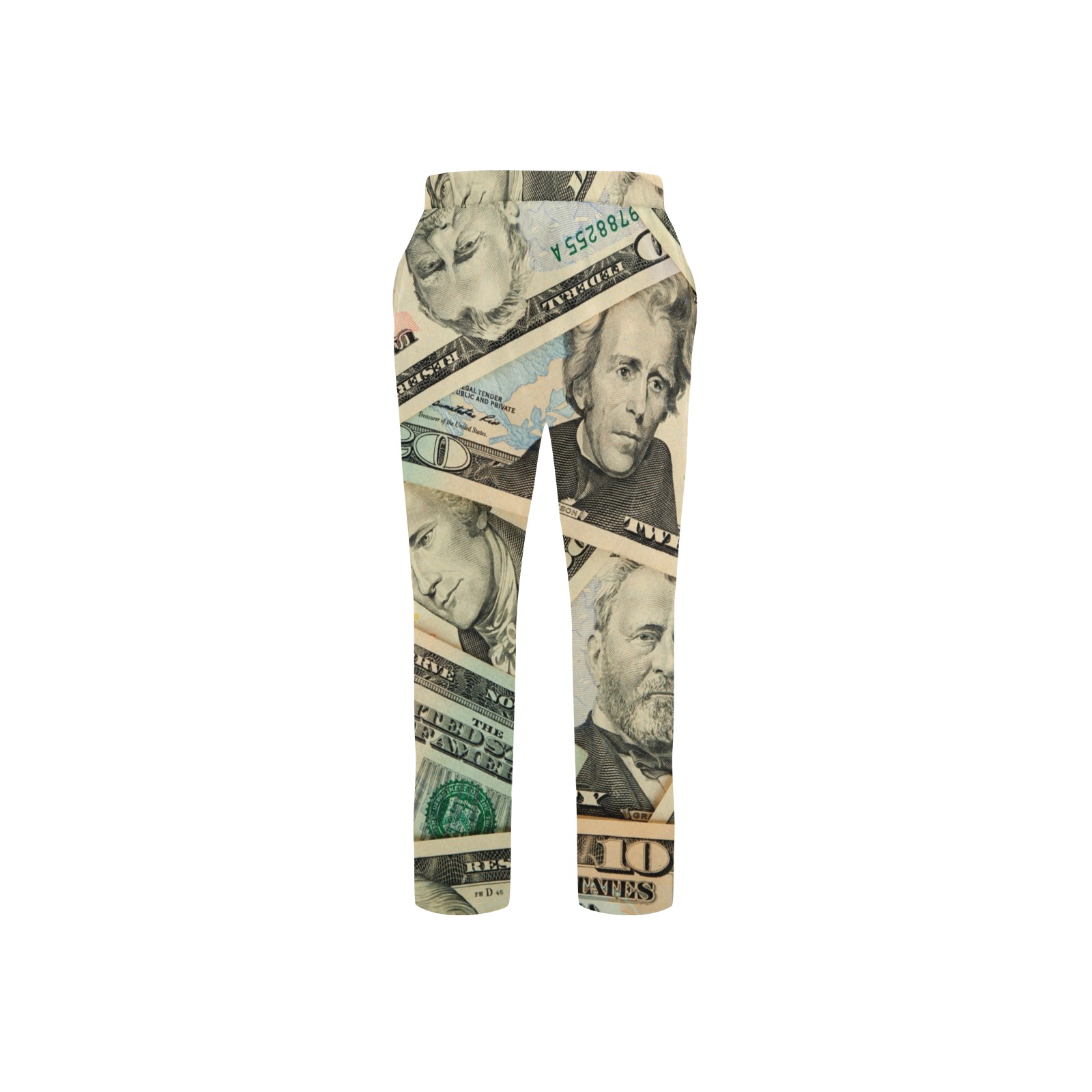 US PAPER CURRENCY Men's All Over Print Casual Trousers (Model L68)