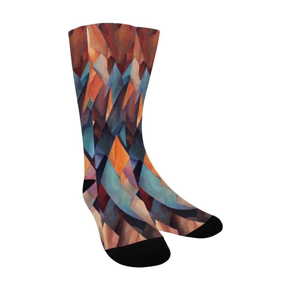 Colorful geometric pattern. Striking abstract art Men's Custom Socks