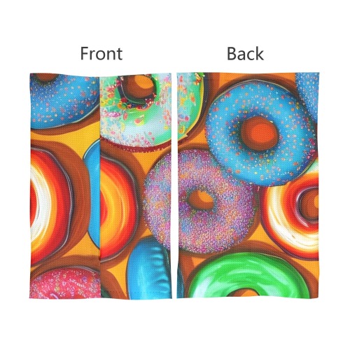 Colorful Donuts Orange Linen Tissue Box Cover