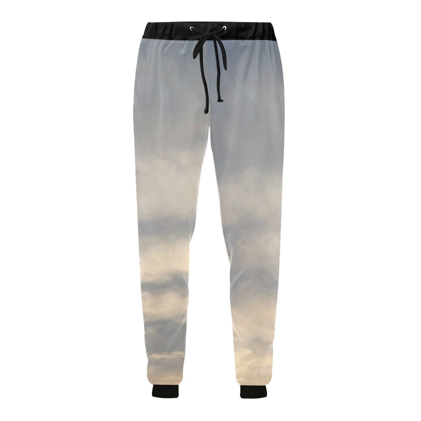 Rippled Cloud Collection Men's All Over Print Sweatpants (Model L11)