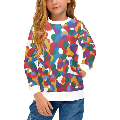 Inspiration Girls' All Over Print Crew Neck Sweater (Model H49)