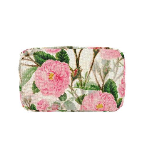 Vintage Pink Rose Garden Blossom Zipper Lunch Bag (Model 1689)