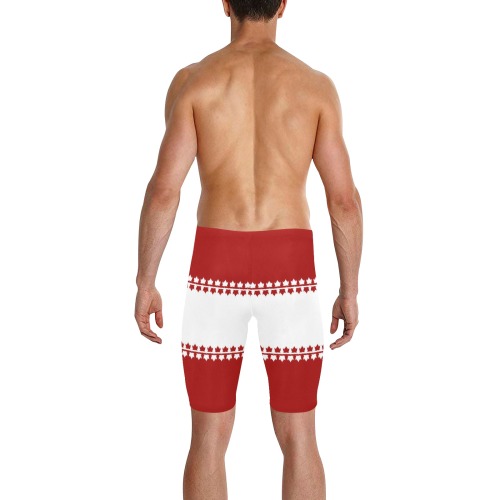 Classic Canadian Swim Shorts Men's Knee Length Swimming Trunks (Model L58)