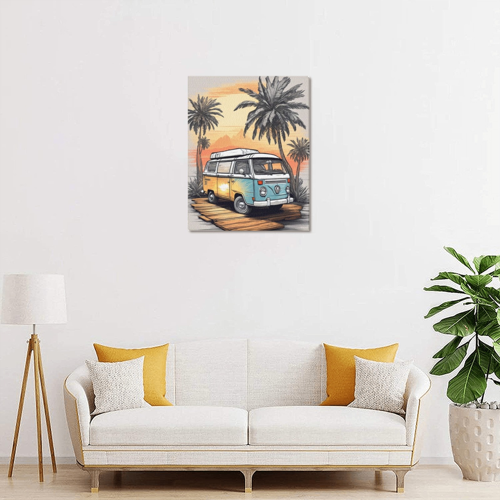 California Vibes Upgraded Canvas Print 11"x14"