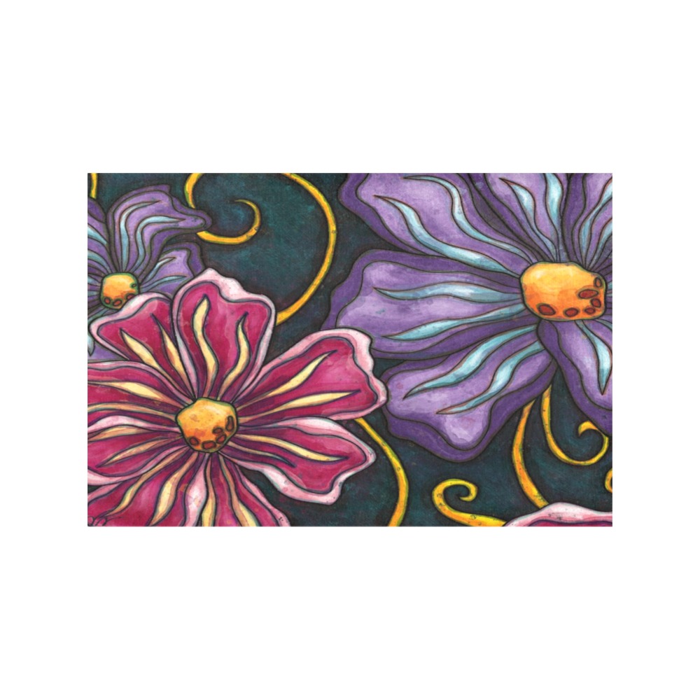 Boho Flowers Placemat 12’’ x 18’’ (Set of 4)