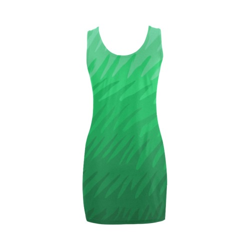 green wavespike Medea Vest Dress (Model D06)