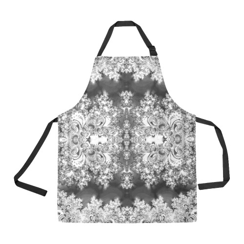 Silver Linings Frost Fractal All Over Print Apron