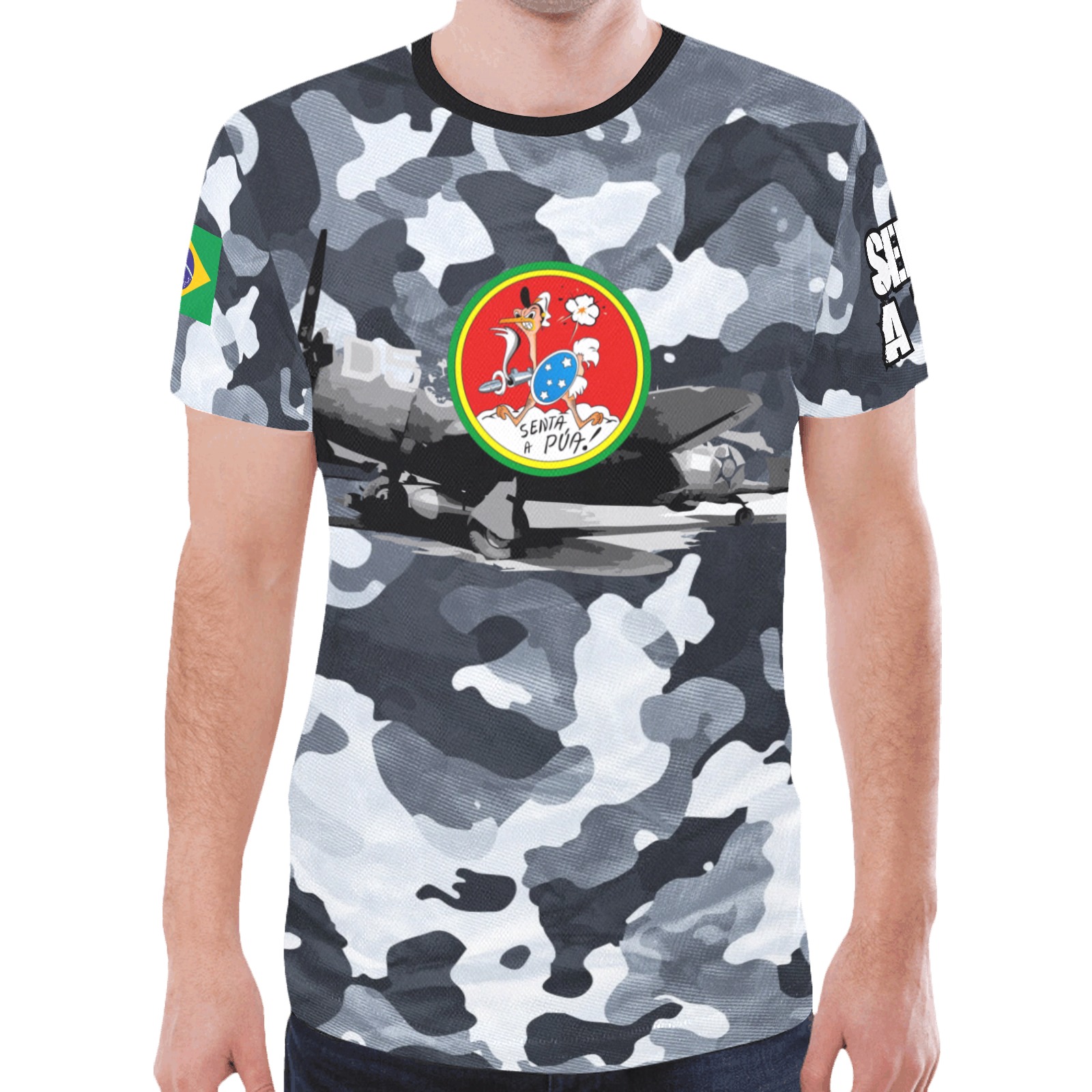 Senta a Pua New All Over Print T-shirt for Men (Model T45)