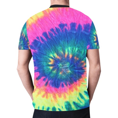 tye-dyed New All Over Print T-shirt for Men (Model T45)