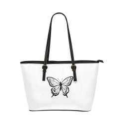 butterfly Leather Tote Bag/Large (Model 1651)