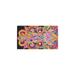 Abstract Retro Hippie Paisley Floral Bath Rug 16''x 28''