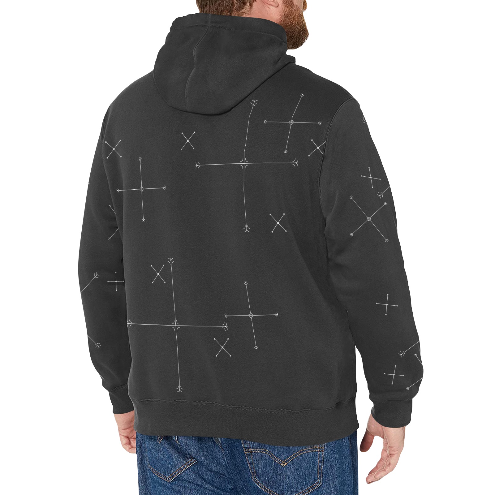 Stop playing Hoodie Men's Long Sleeve Fleece Hoodie (Model H55)