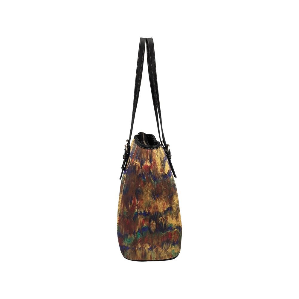 Fireflies Leather Tote Bag/Small (Model 1640)