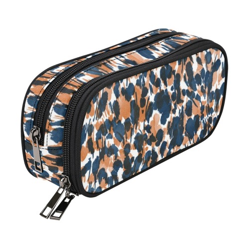 Dots brushstrokes animal print Pencil Pouch/Large (Model 1680)