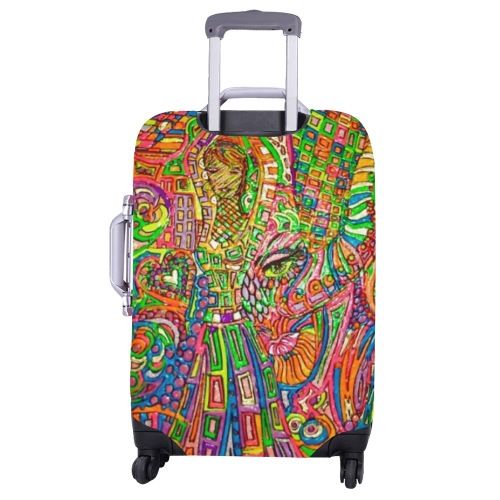 Dancer doodle Luggage Cover/Large 26"-28"