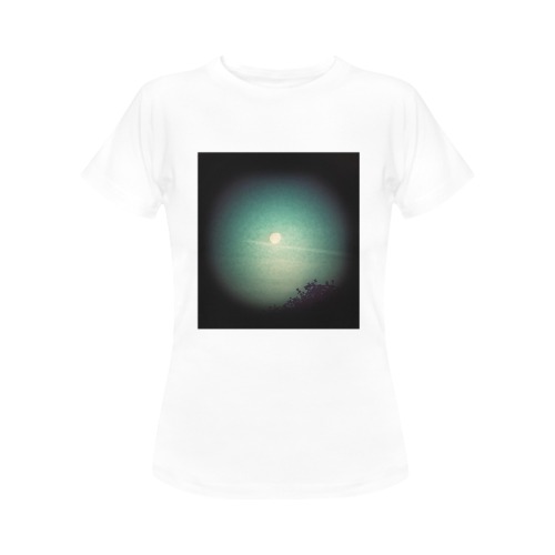 Spotlit Moon Women's T-Shirt in USA Size (Front Printing Only)