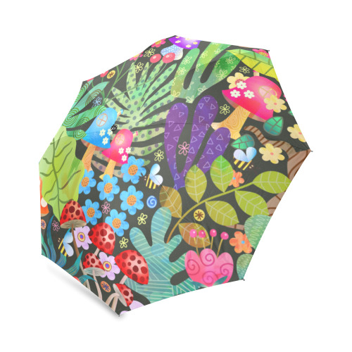 Enchanted Forest Fairytale Garden Rustic Scene Foldable Umbrella (Model U01)