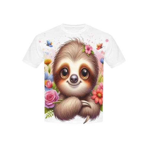 Watercolor Sloth 4 Kids' All Over Print T-shirt (USA Size) (Model T40)