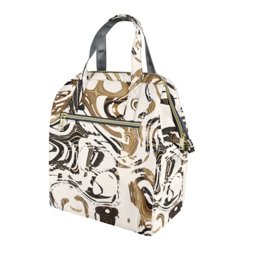 Marble Bronze Portable Insulated Lunch Bag (1743)