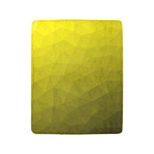 Yellow gradient geometric mesh pattern Ultra-Soft Micro Fleece Blanket 40"x50"