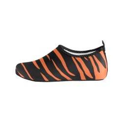 Tiger Stripes Animal Pattern Men's Slip-On Water Shoes (Model 056)