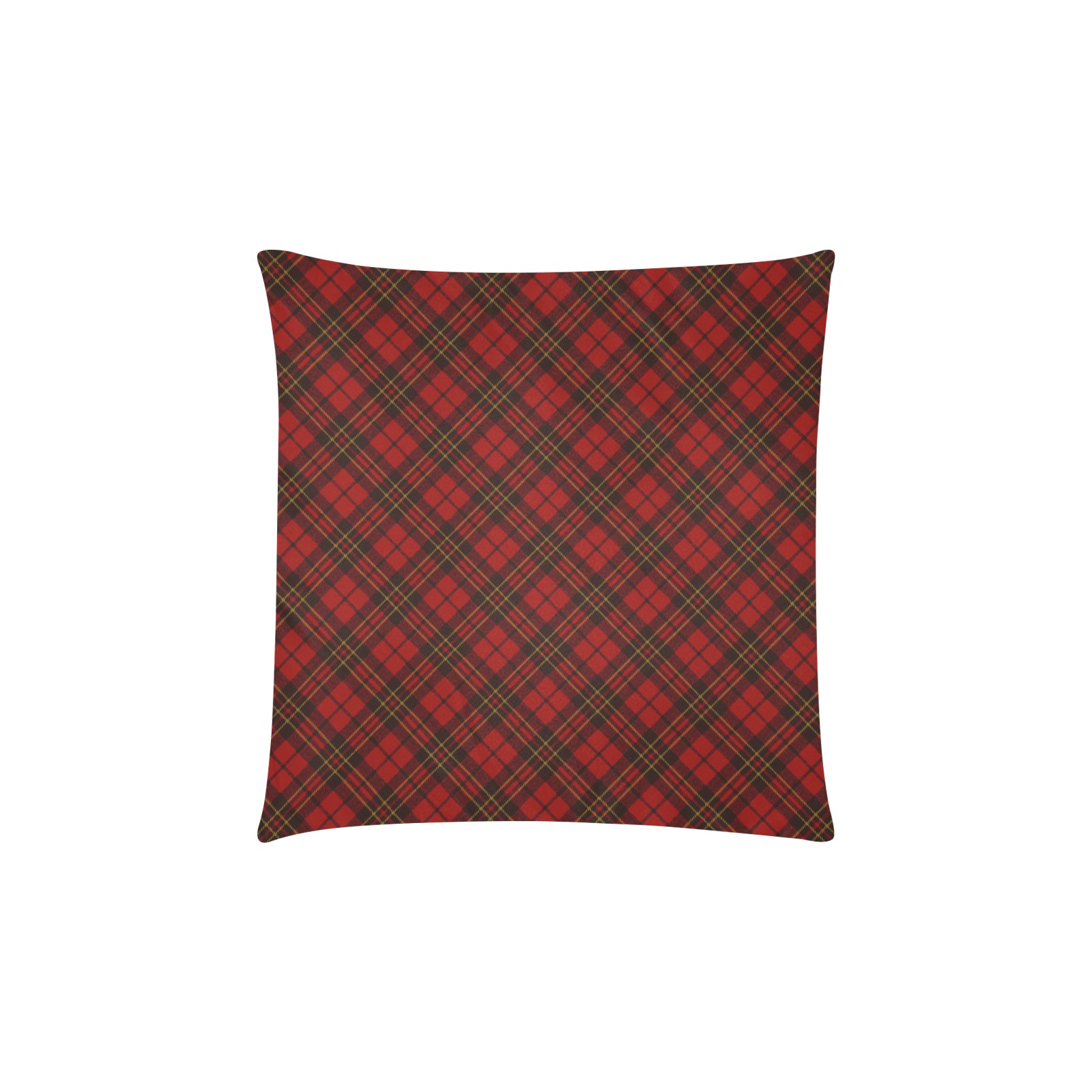 Red tartan plaid winter Christmas pattern holidays Custom Zippered Pillow Cases 16"x16" (Two Sides)