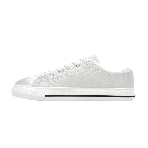 White Alyssum Low Top Canvas Shoes for Kid (Model 018)