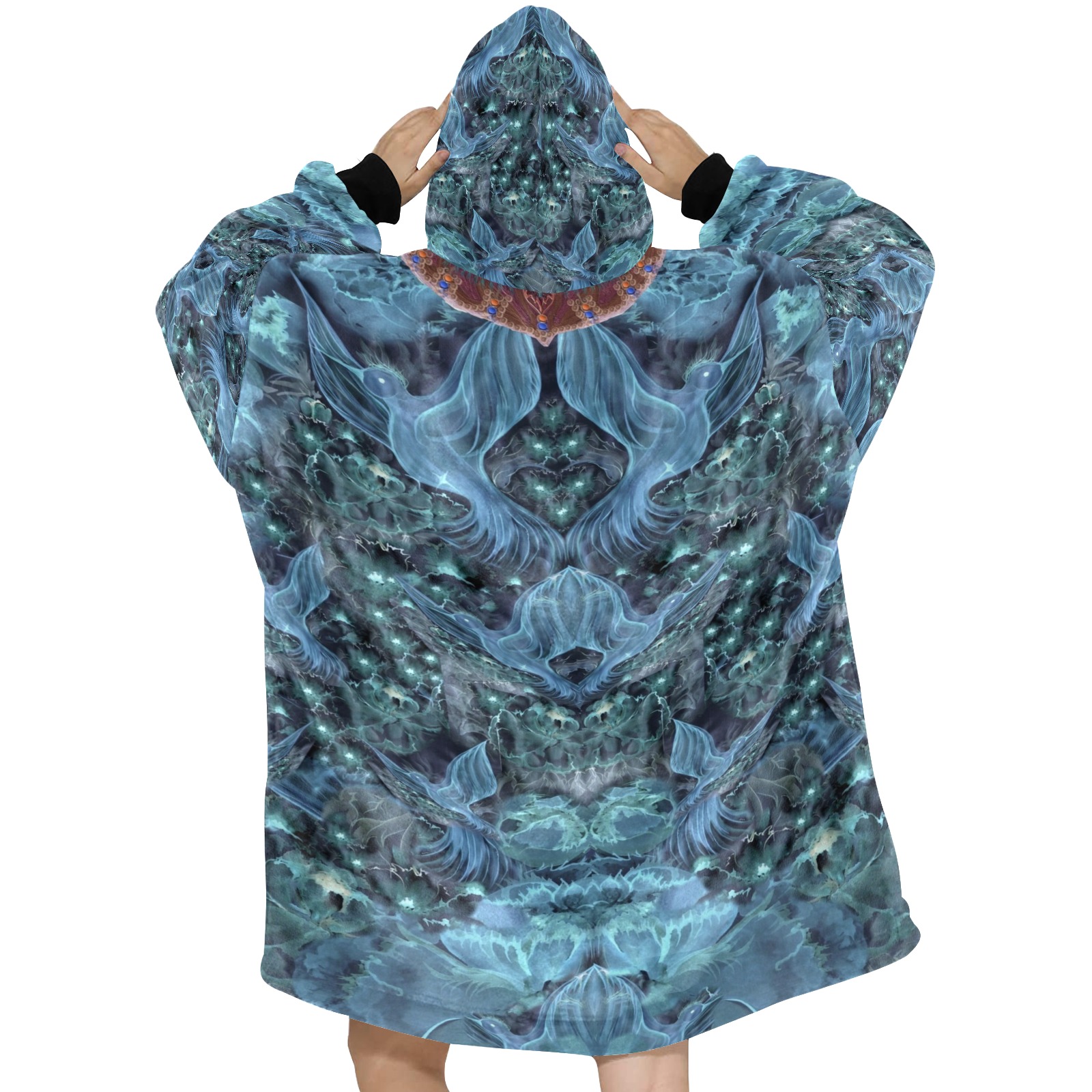 Nidhi Decembre 2014- pattern-5-2 neck back Blanket Hoodie for Women