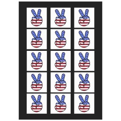 USA Victory Peace Sign Personalized Temporary Tattoo (15 Pieces)