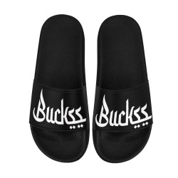 Buckss Womens Slides Black Women's Slide Sandals (Model 057)