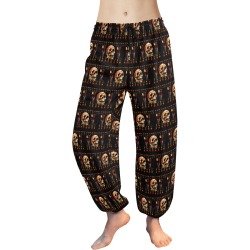 Gothic Skull Wine Candles Ritual Women's All Over Print Harem Pants (Model L18)