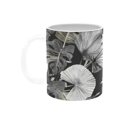 Watercolor dark jungle White Mug(11OZ)