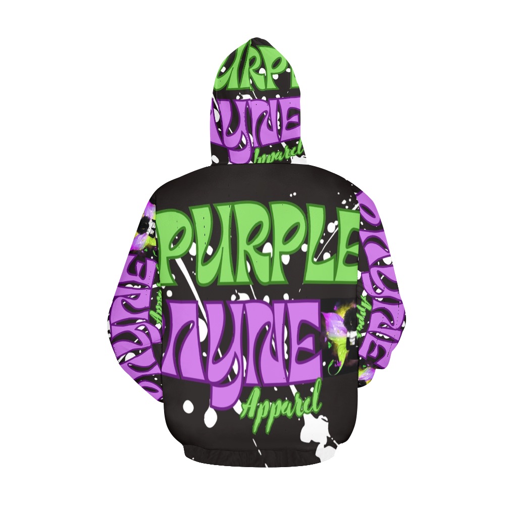 Purple Payne Apparel Hoodie All Over Print Hoodie for Women (USA Size) (Model H13)