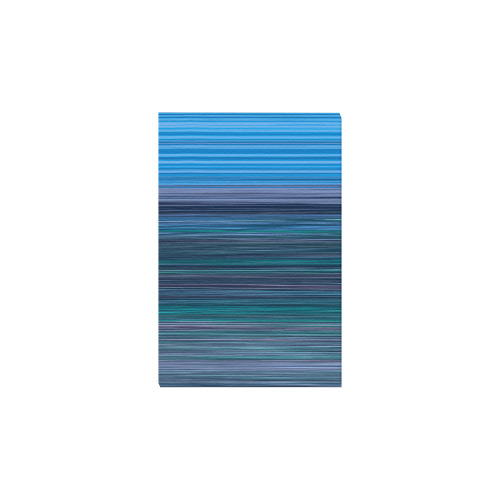 Abstract Blue Horizontal Stripes Frame Canvas Print 20"x30"