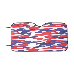 red white and blue camo Car Sun Shade 55"x30"