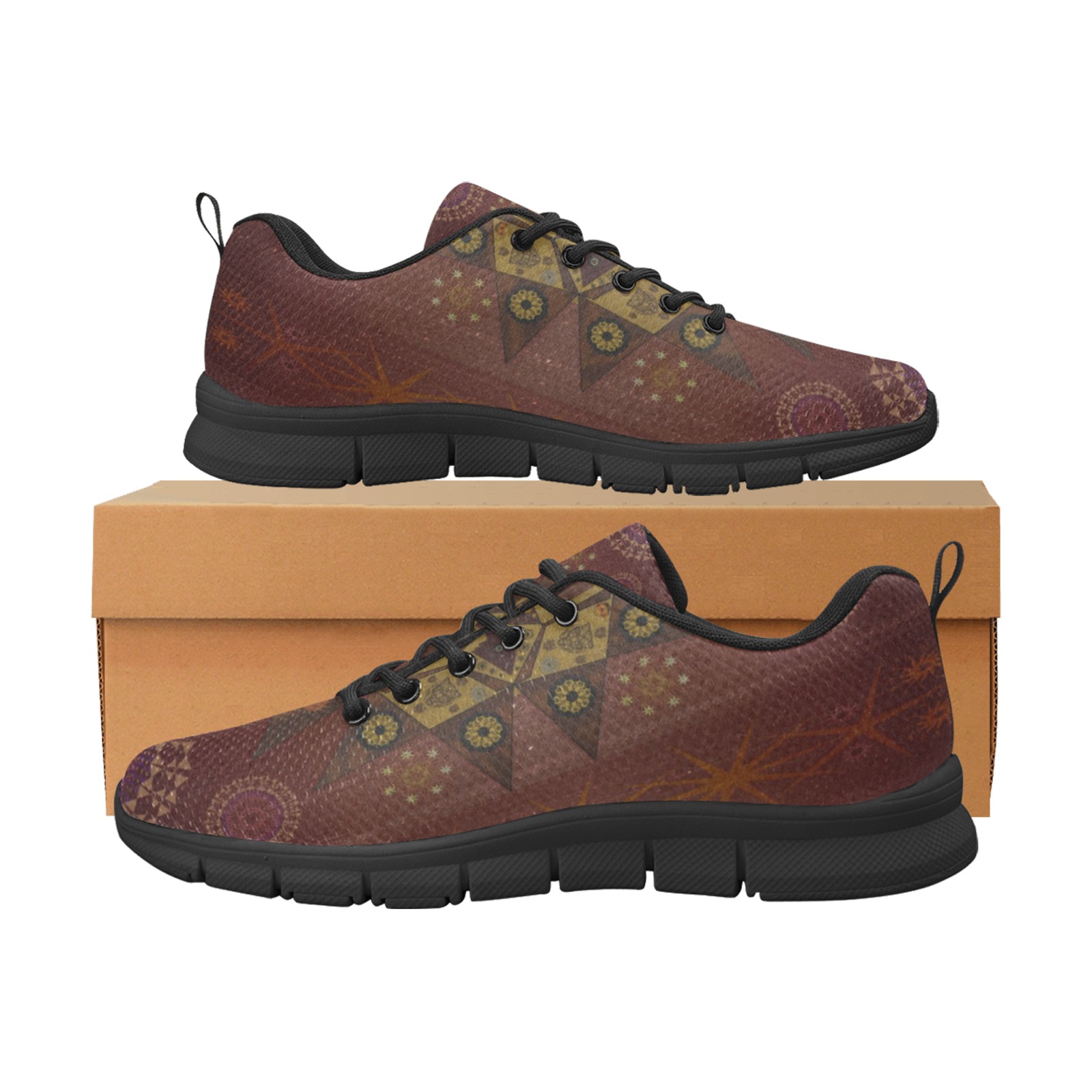 The righteousness protector of Geo tantrum mandala Men's Breathable Running Shoes (Model 055)