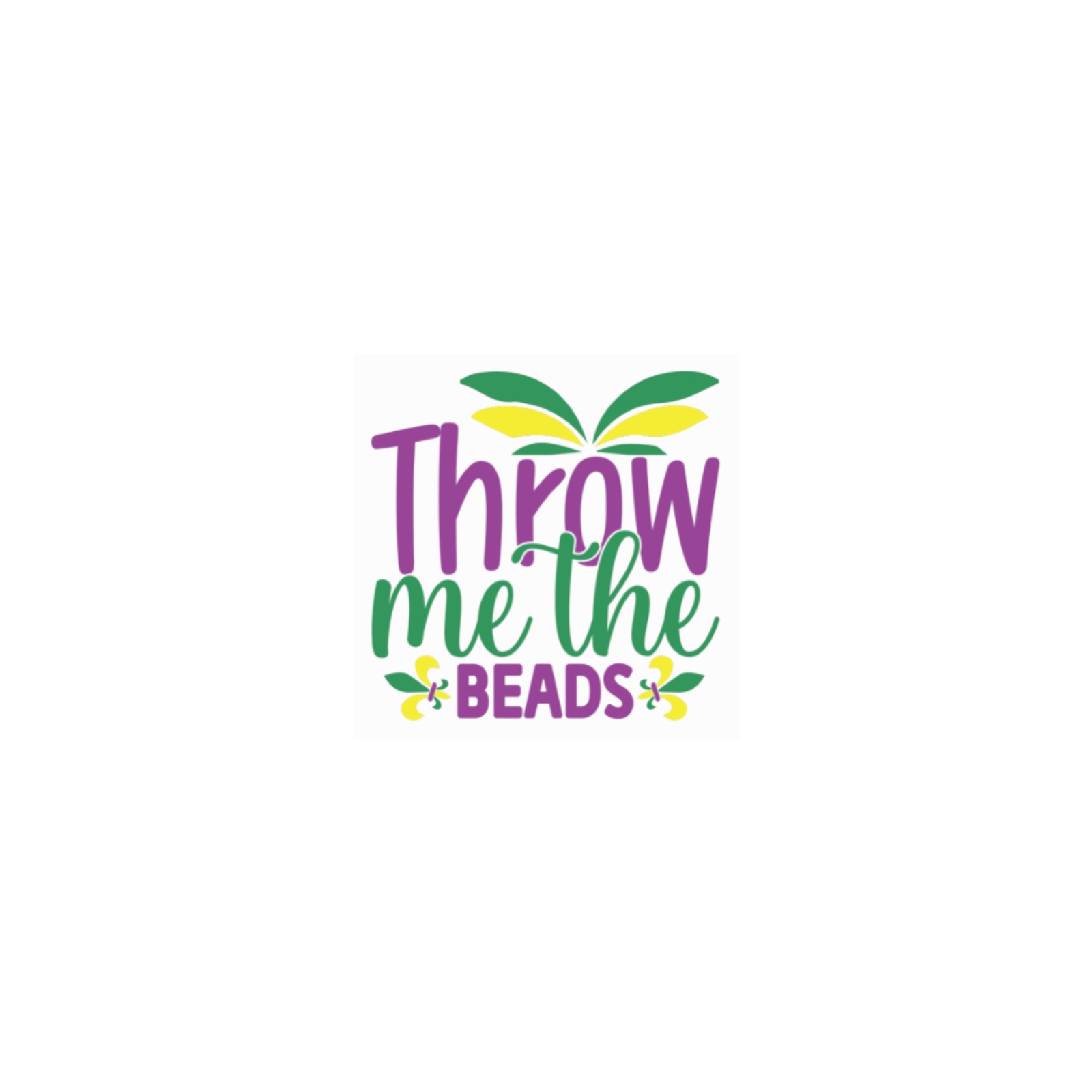 Throw Me The Beads Personalized Temporary Tattoo (15 Pieces)