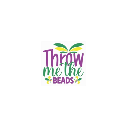 Throw Me The Beads Personalized Temporary Tattoo (15 Pieces)