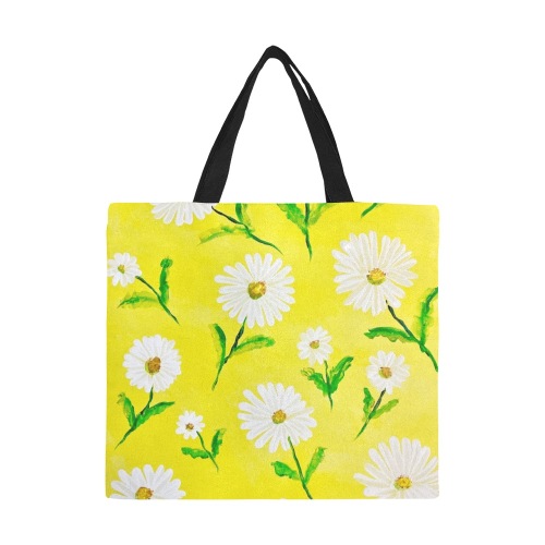 Daisy All Over Print Canvas Tote Bag/Large (Model 1699)