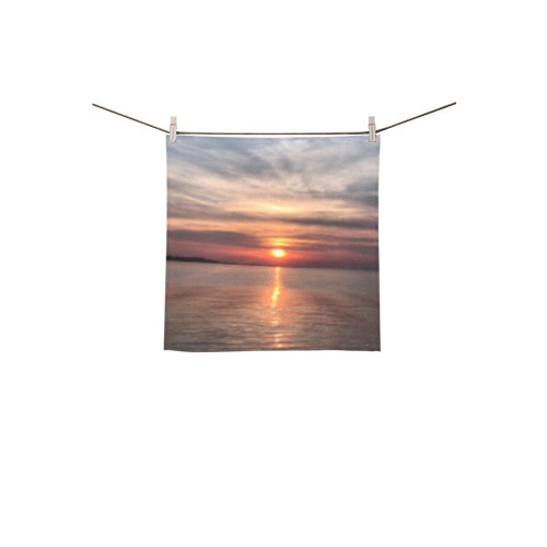Pink Amber Sunset Collection Square Towel 13“x13”