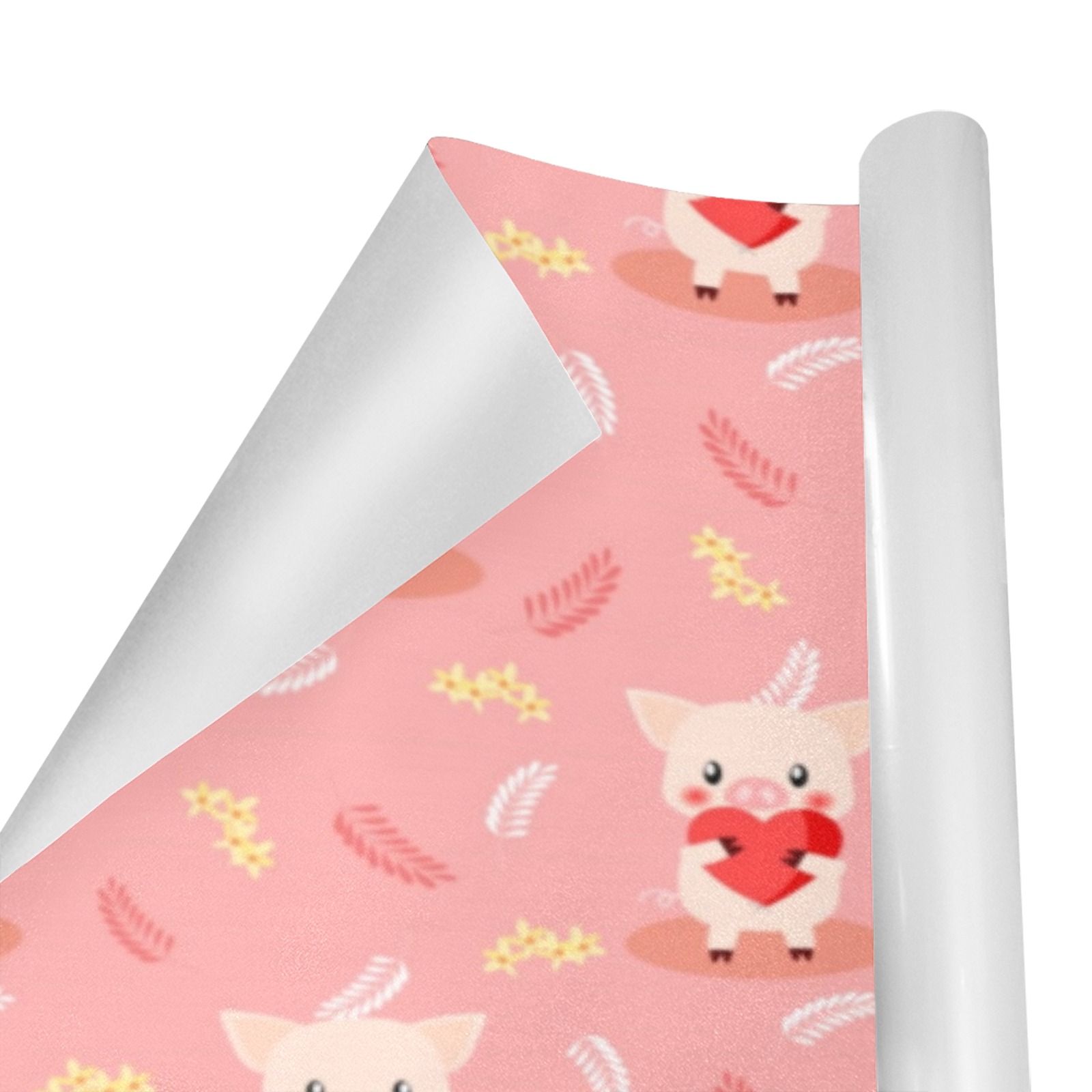 Cute Pig Love Pattern Gift Wrapping Paper 58"x 23" (1 Roll)