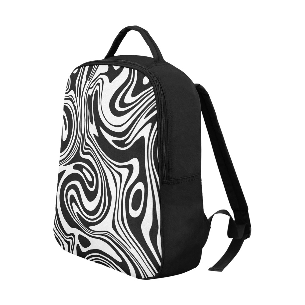 Black and White Marble Popular Fabric Backpack (Model 1683)