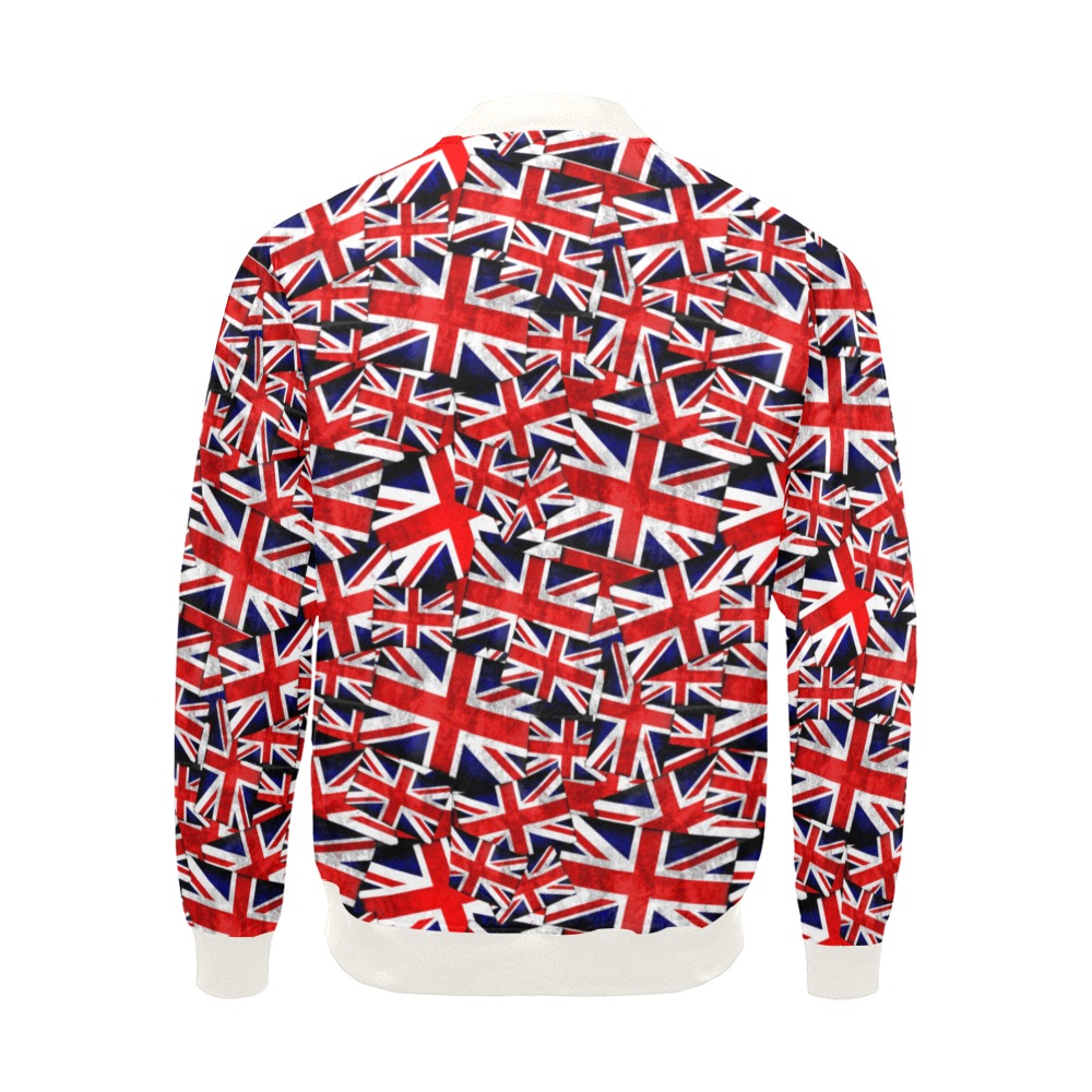 Union Jack British UK Flag All Over Print Bomber Jacket for Men (Model H19)