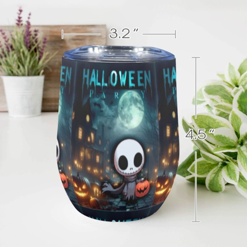 Happy Hello Ween 12oz Wine Tumbler