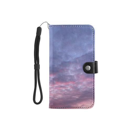 Morning Purple Sunrise Collection Flip Leather Purse for Mobile Phone/Small (Model 1704)